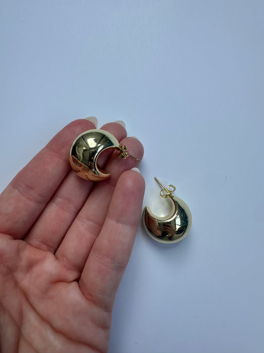 Thick Dome Drop Earrings