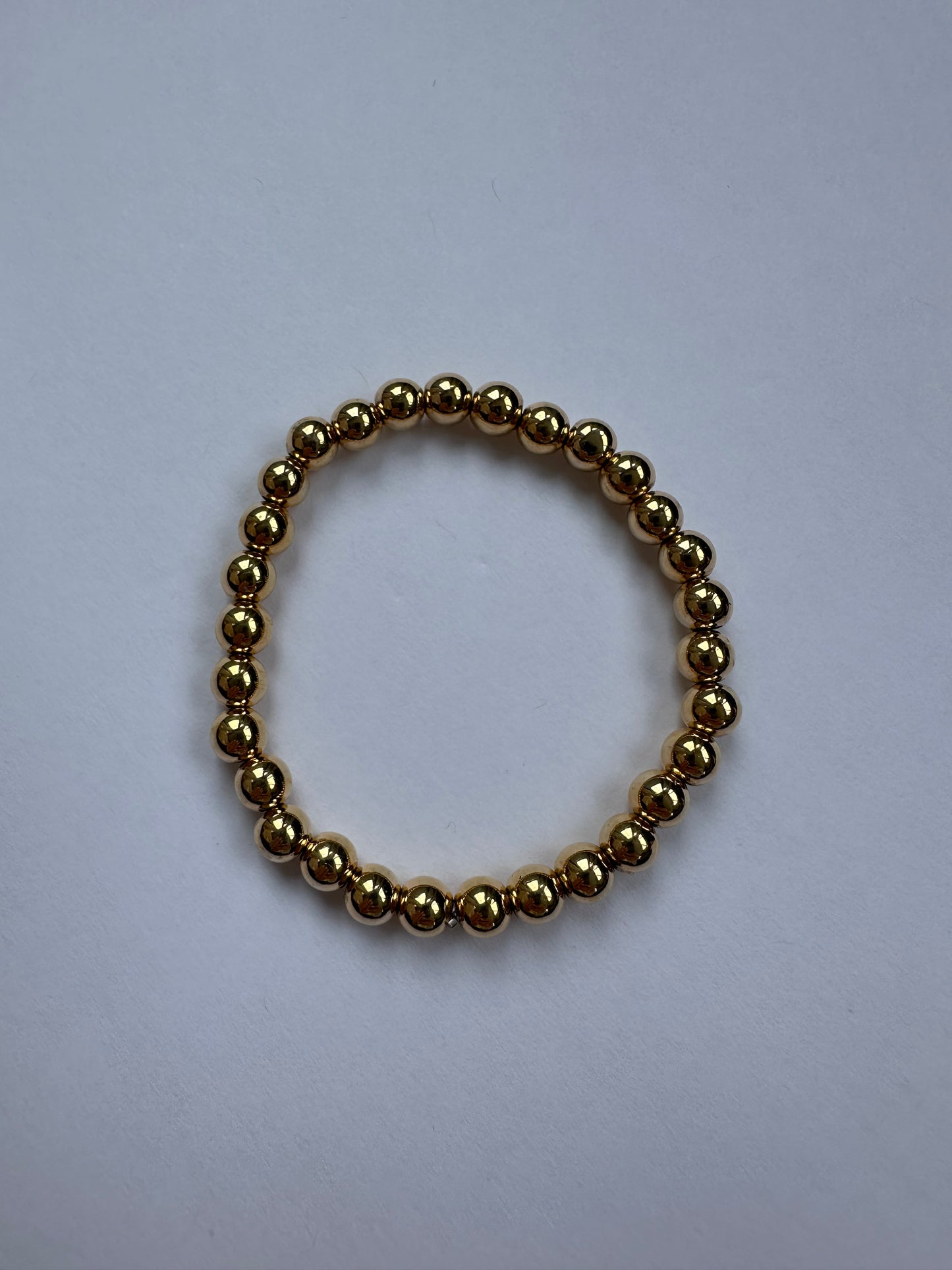 Large Gold Beaded Bracelet