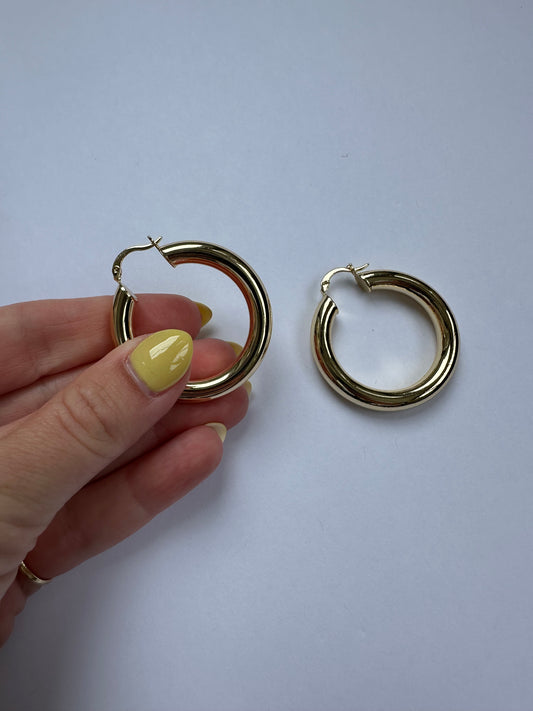 Big Classic Gold Hoops