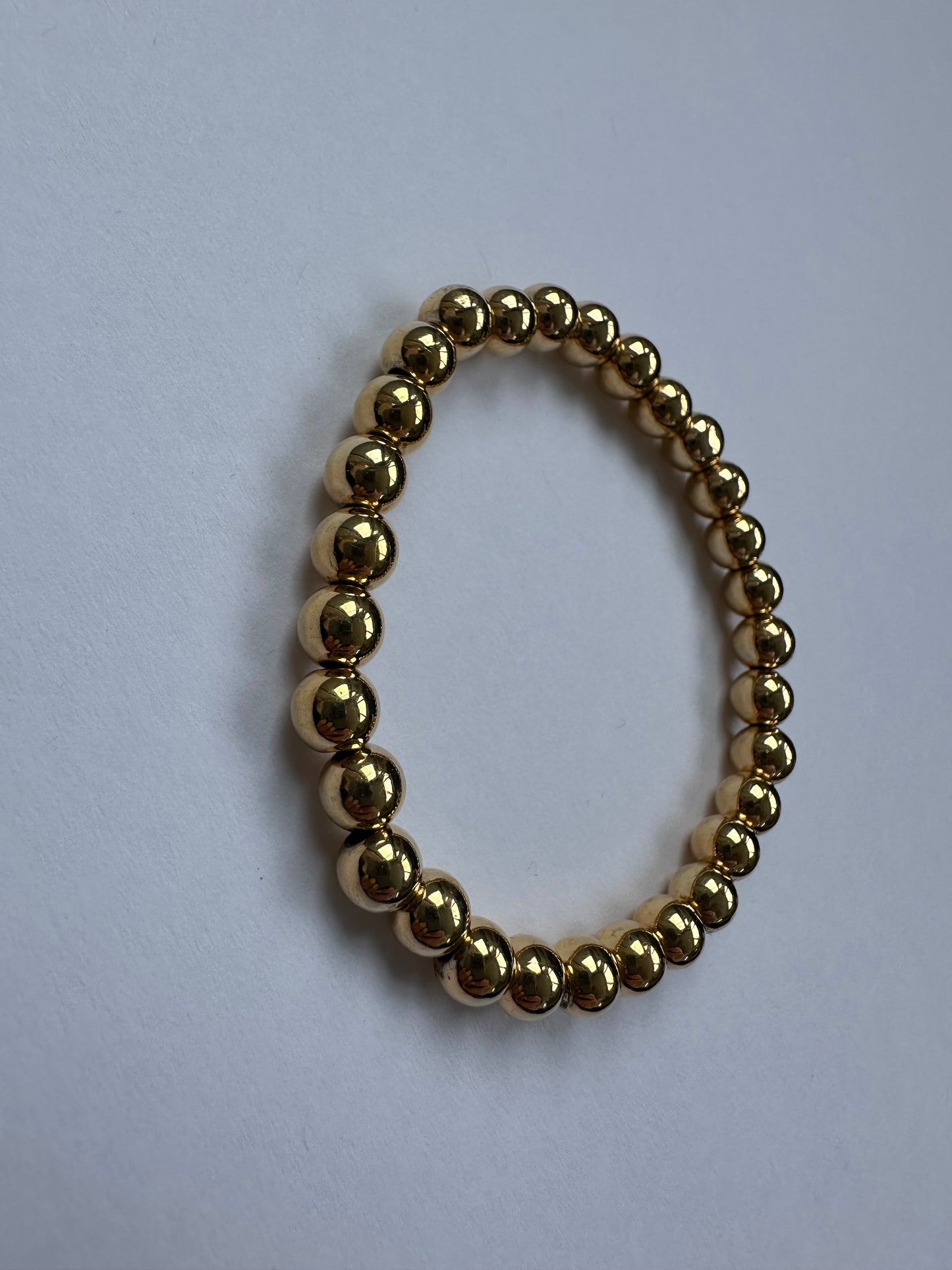 Large Gold Beaded Bracelet